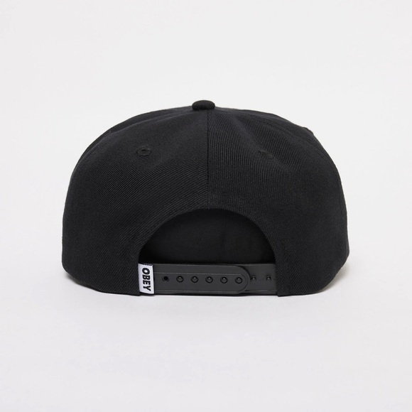 NWT OBEY Black DEVIL 6 PANEL CLASSIC SNAPBACK cap hat - Picture 2 of 6